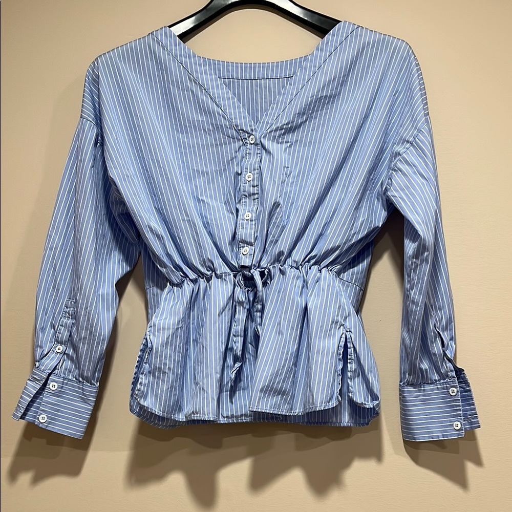 Blue Striped Women's Top
